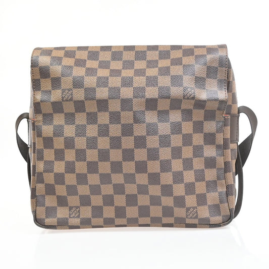 Louis Vuitton Naviglio Handbag Damier, Brown, Canvas, Shoulder Bag