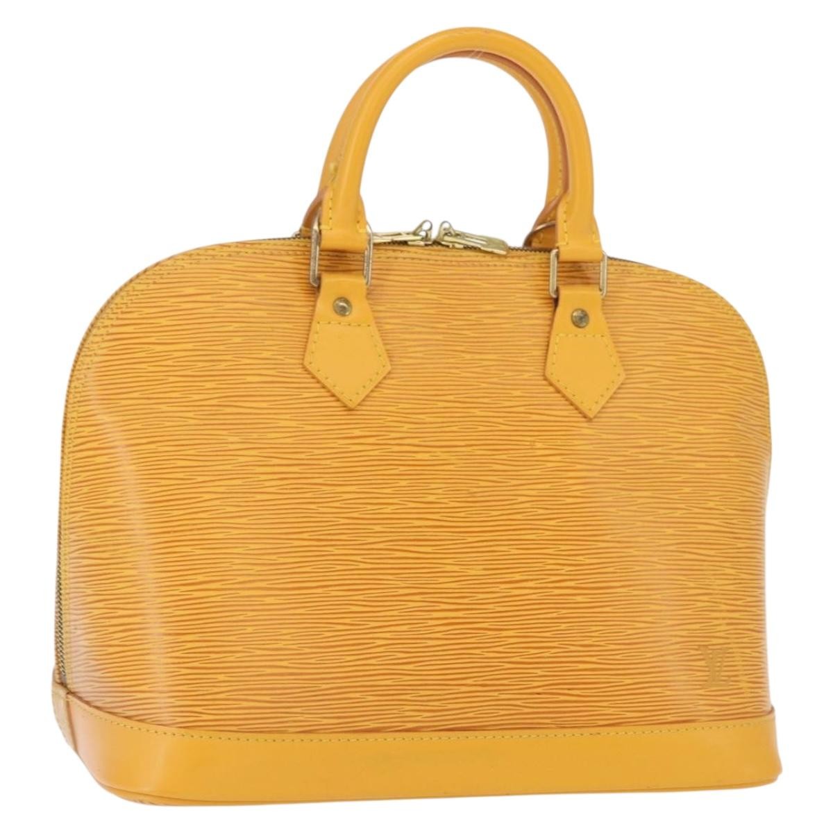 Louis Vuitton Alma Handbag Epi Leather, YELLOW, LEATHER, Handbag