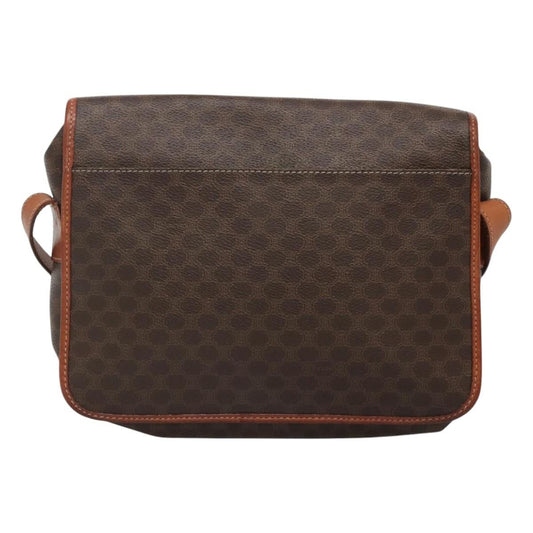 Celine Vintage Macadam Shoulder Bag Canvas, BROWN, PVC, Shoulder bag