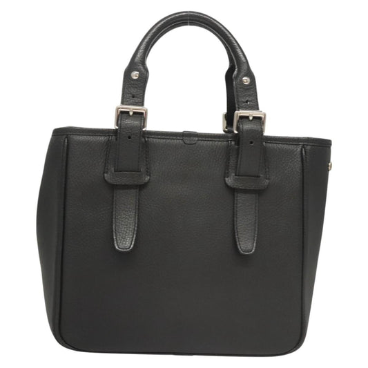 Burberry Vintage Handbag Leather, BLACK, LEATHER, Handbag