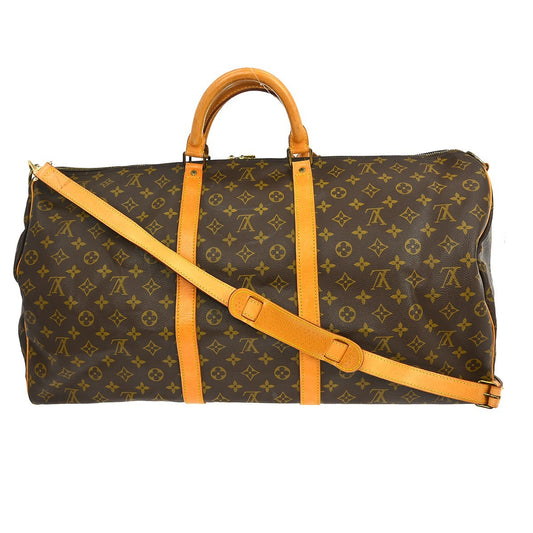 Louis Vuitton Keepall Bandouliere Bag Monogram Canvas, Brown, Canvas, Travel Bag