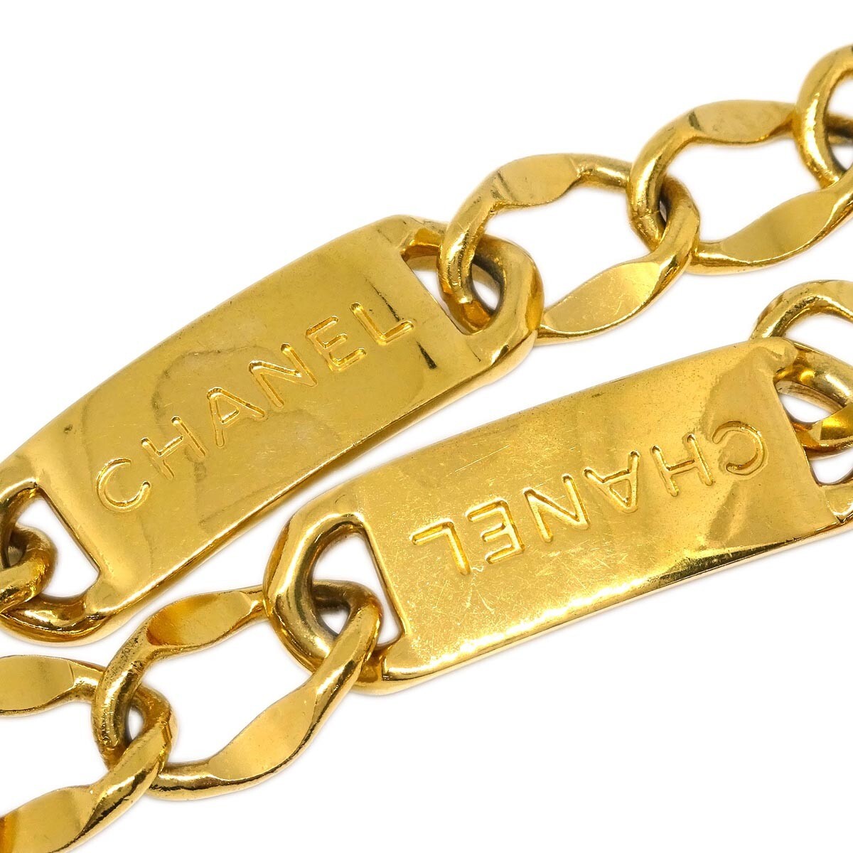 Chanel Vintage Medallion Logo Chain Belt Metal, GOLD, GOLD_PLATED, Belts