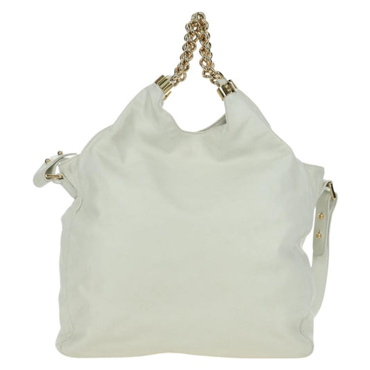 Chanel Rodeo Drive Hobo Leather, WHITE, LEATHER, Handbag