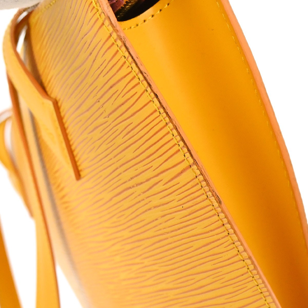 Louis Vuitton Saint Jacques Handbag Epi Leather, Yellow, Leather, Shoulder Bag