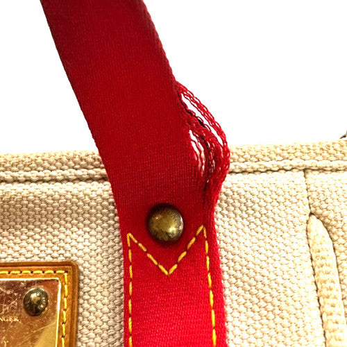 Louis Vuitton Cabas Canvas, RED, CANVAS, Tote bag