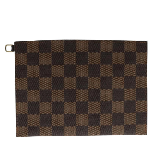 Louis Vuitton Clifton Pouch Damier, Brown, Canvas, Clutch