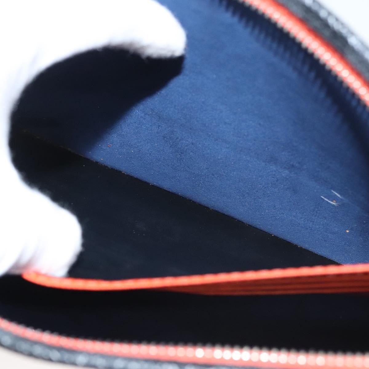 Louis Vuitton Pochette Voyage Epi Leather with Damier Graphite, BLUE, LEATHER, Clutche & pouche