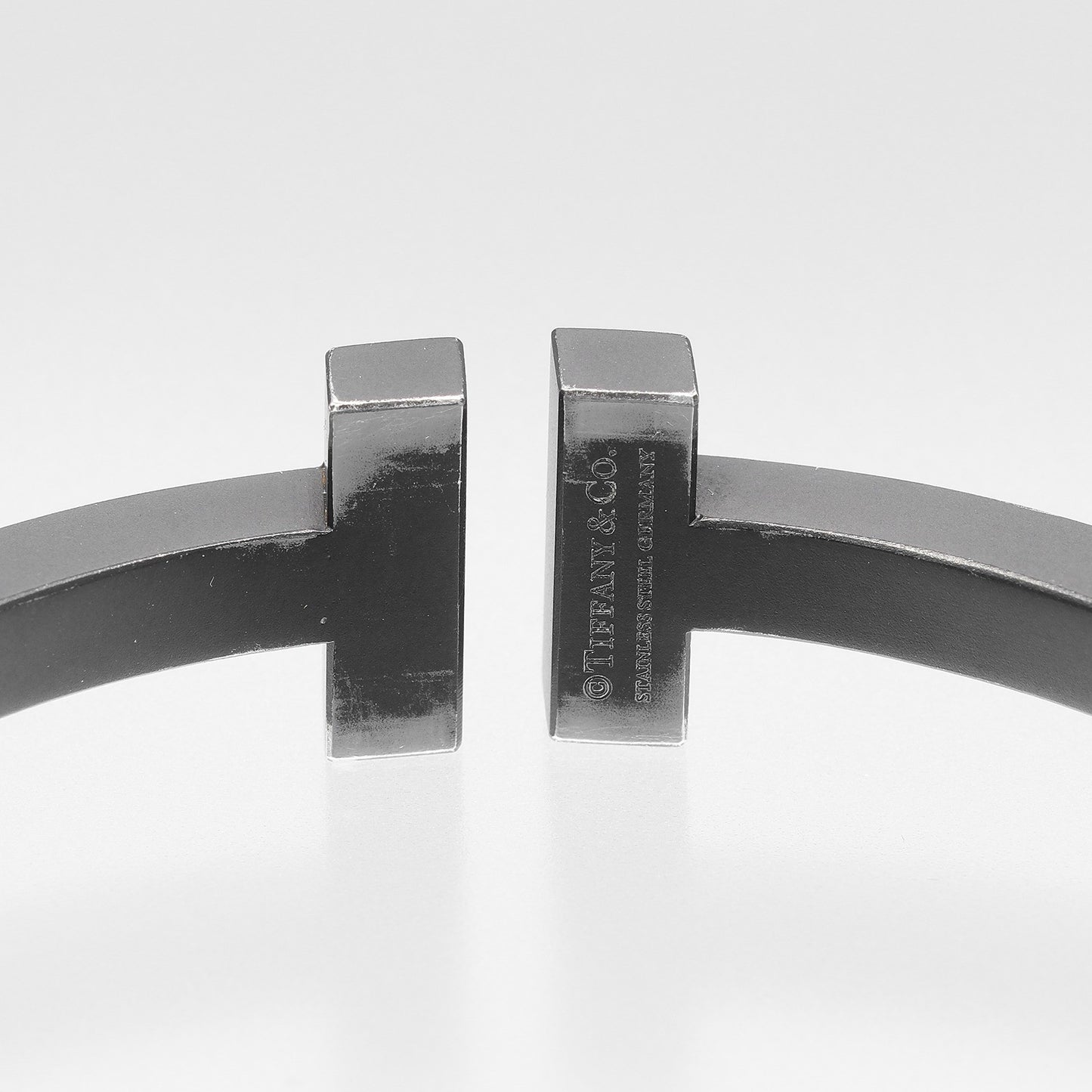 Tiffany & Co. T Square Bracelet Black Coated Steel, SILVER, STAINLESS_STEEL, Bracelet