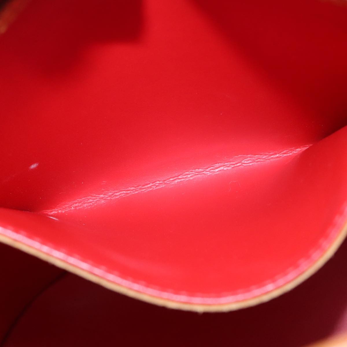Louis Vuitton Bucket Bag Monogram Vernis, Red, Patent Leather, Shoulder Bag