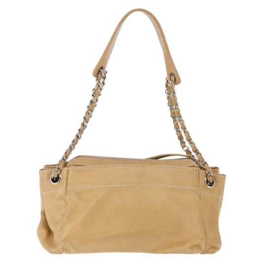 Chanel Lax Accordion Camera Bag Leather, BEIGE, LEATHER, Crossbody bag