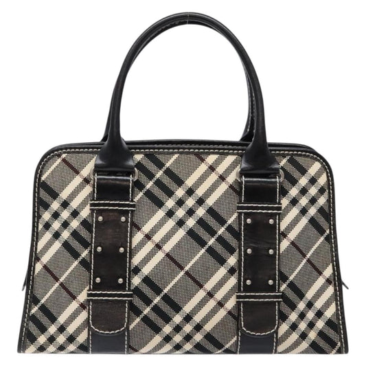 Burberry Belted handle handbag Nova check canvas, BLACK, CANVAS, Handbag