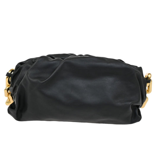 Bottega Veneta The Chain Pouch Leather, BLACK, LEATHER, Shoulder bag