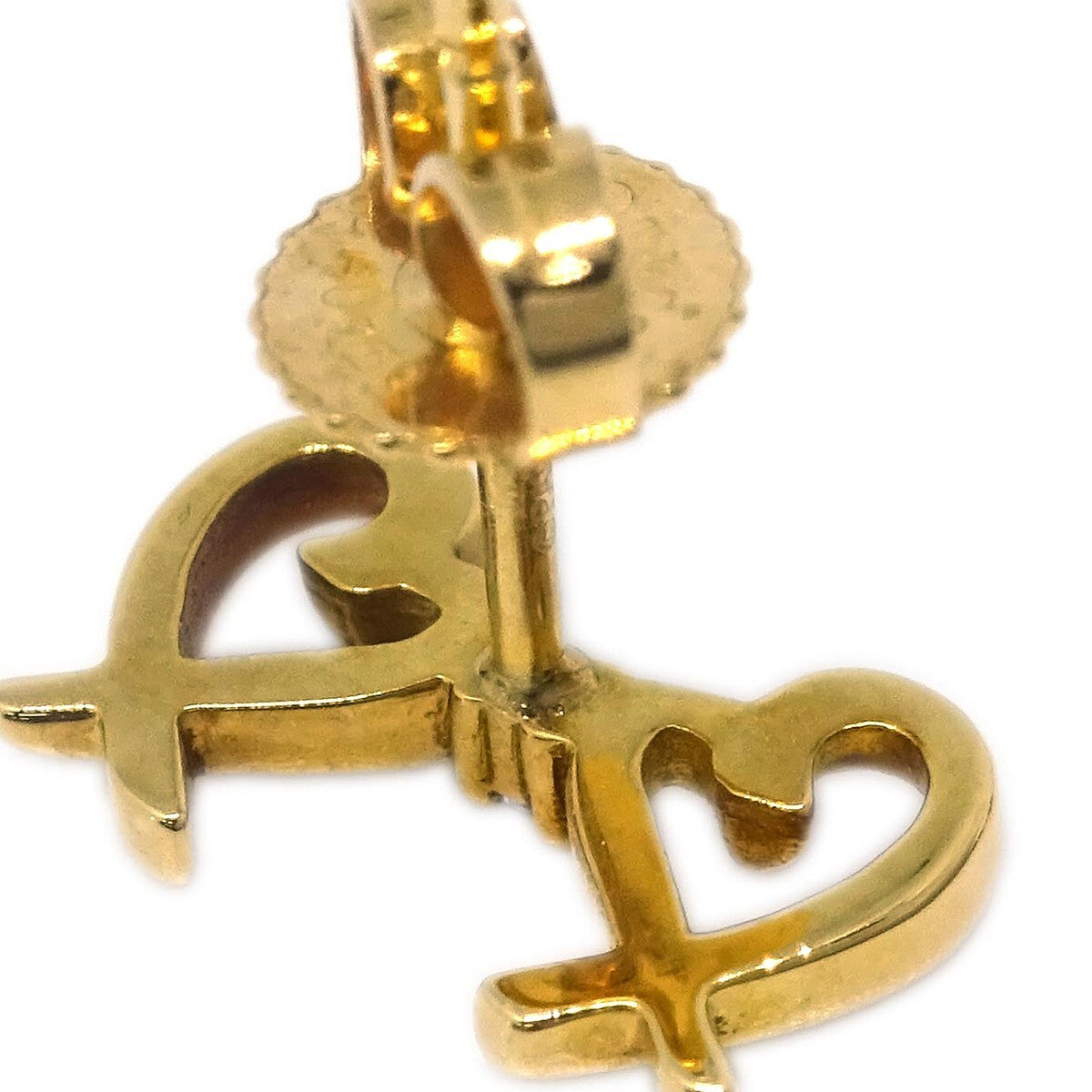 Tiffany & Co. Paloma Picasso Double Loving Heart Earrings 18K Yellow Gold with Diamonds, GOLD, YELLOW_GOLD, Earrings