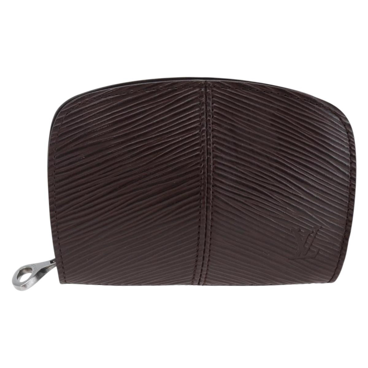 Louis Vuitton Demi Lune Coin Purse Epi Leather, BROWN, LEATHER, Wallets
