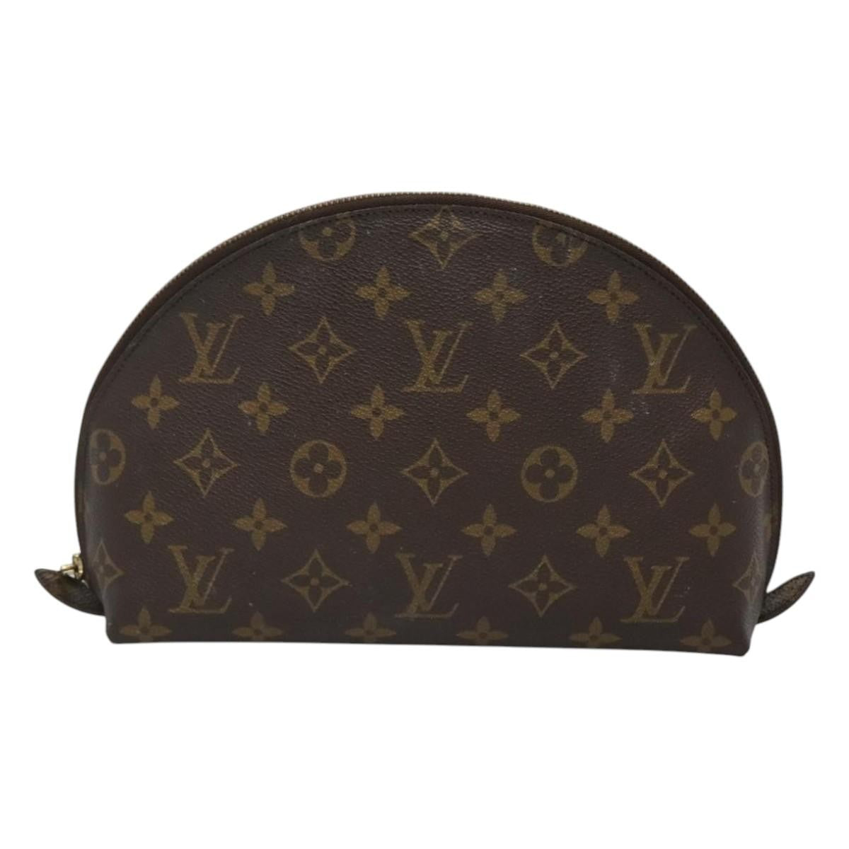 Louis Vuitton Trousse demi ronde Canvas, BROWN, CANVAS, Toiletry Case