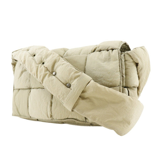 Bottega Veneta Padded Tech Cassette Crossbody Bag Intrecciato Nylon, KHAKI, NYLON, Shoulder bag