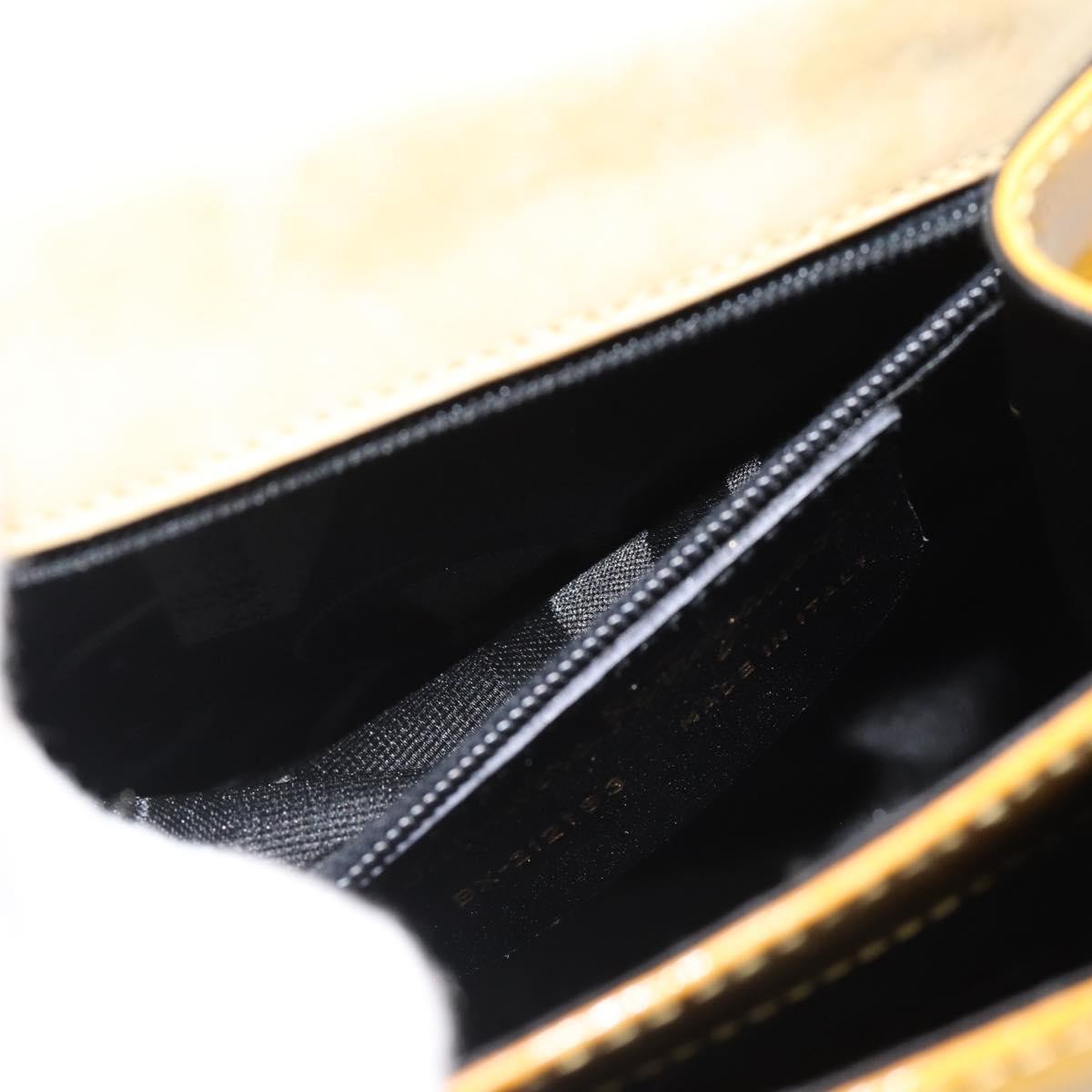Salvatore Ferragamo Gancini handbag Patent leather, Yellow, Patent Leather, Handbag