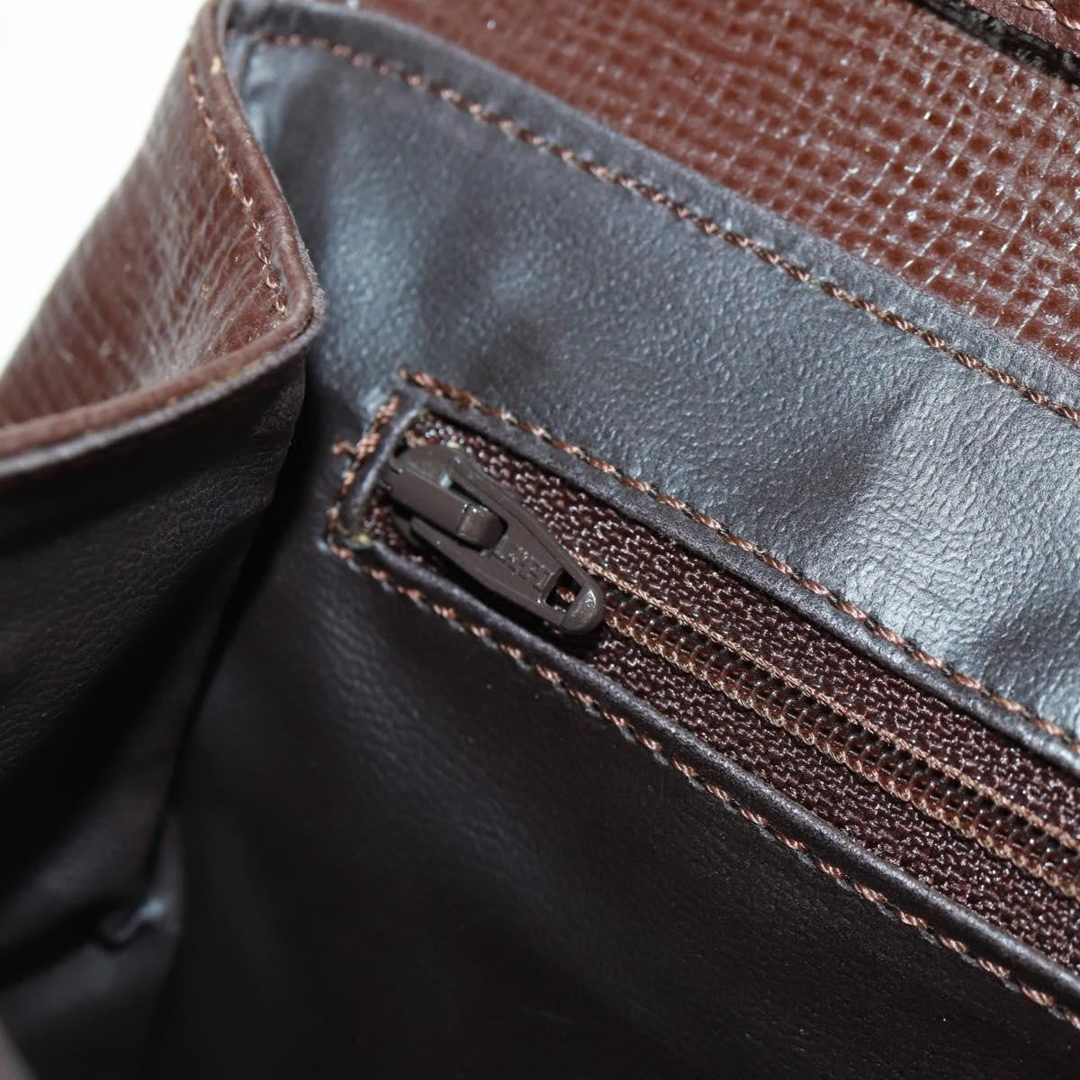 Celine Circle Logo Shoulder Bag Leather, BROWN, LEATHER, Shoulder bag