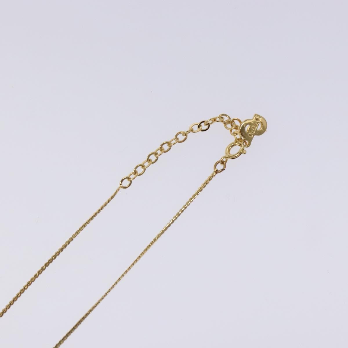Christian Dior Collar Necklace Metal with Faux Pearls, GOLD, METAL, Necklace