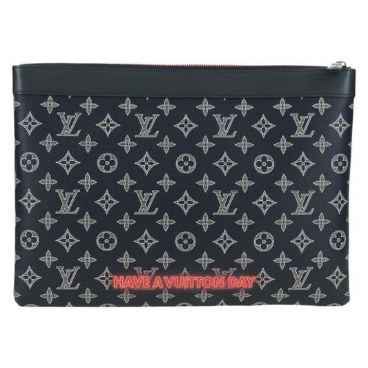 Louis Vuitton Pochette Apollo Limited Edition Upside Down Monogram Ink, Navy, Canvas, Clutch