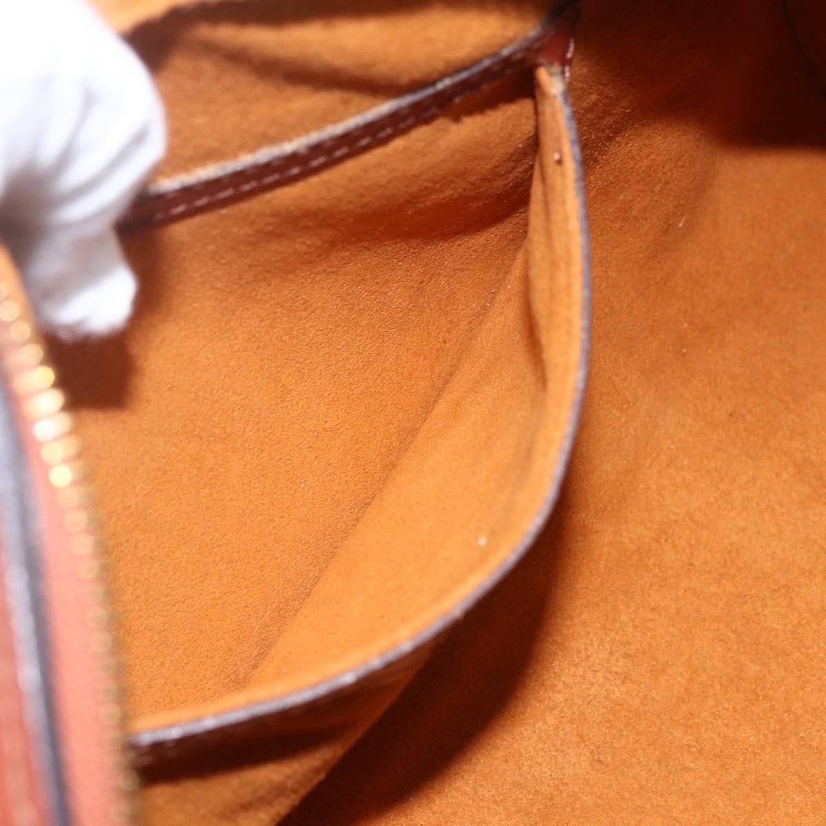 Louis Vuitton Soufflot Handbag Epi Leather, BROWN, LEATHER, Shoulder bag