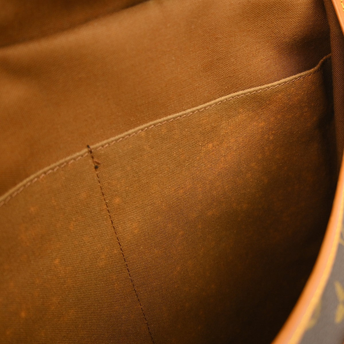 Louis Vuitton Saumur Handbag Monogram Canvas, Brown, Canvas, Shoulder Bag