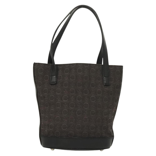 Celine C Macadam Handbag Canvas, BLACK, CANVAS, Handbag