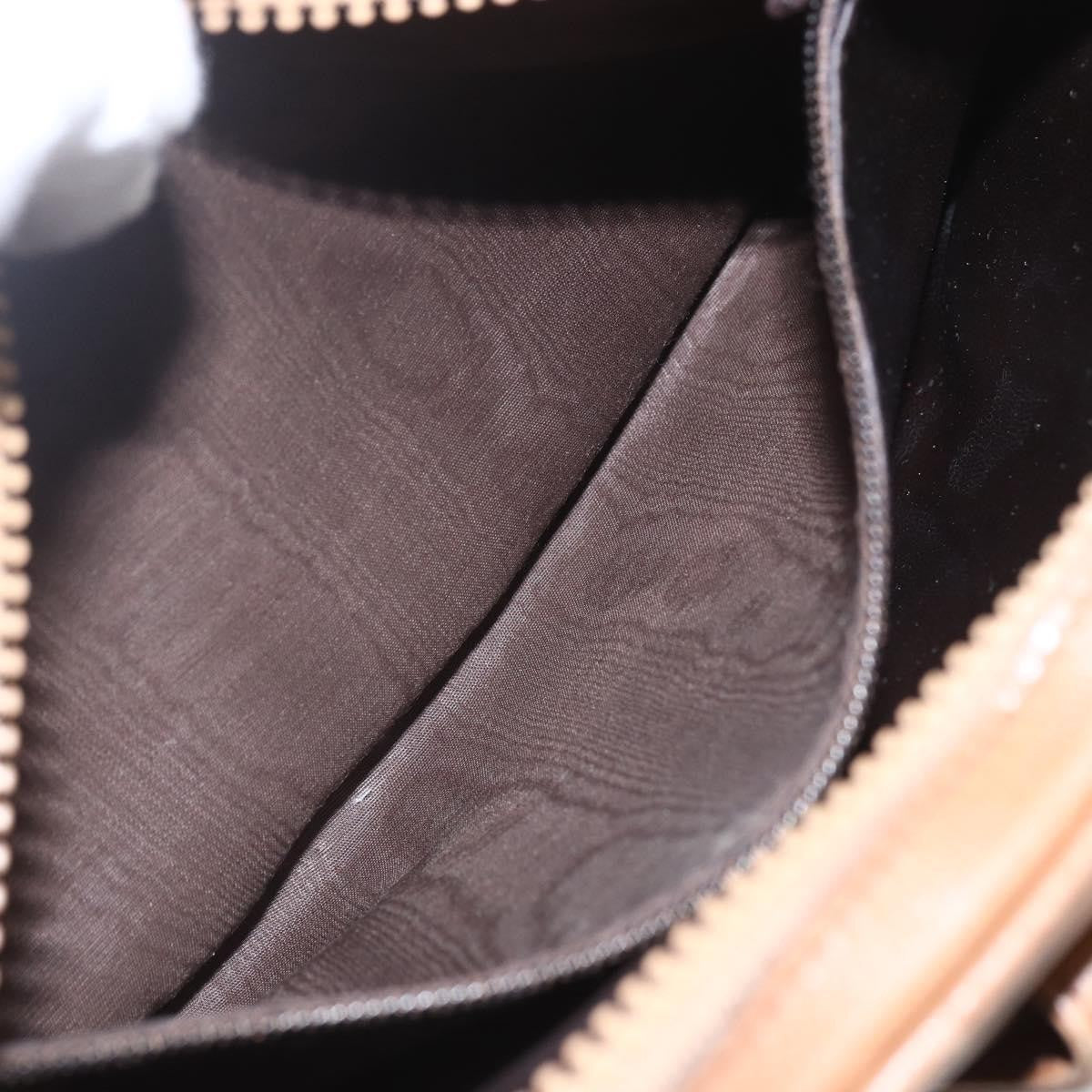 Celine Vintage Macadam Shoulder Bag Canvas and Leather, BROWN, CANVAS, Shoulder bag