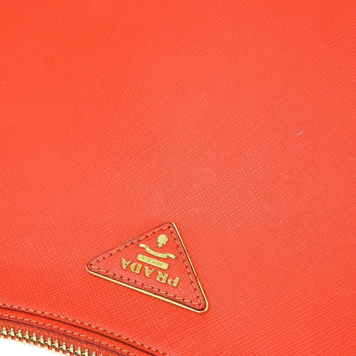 Prada Lux Zip Hobo Saffiano Leather, RED, LEATHER, Shoulder bag