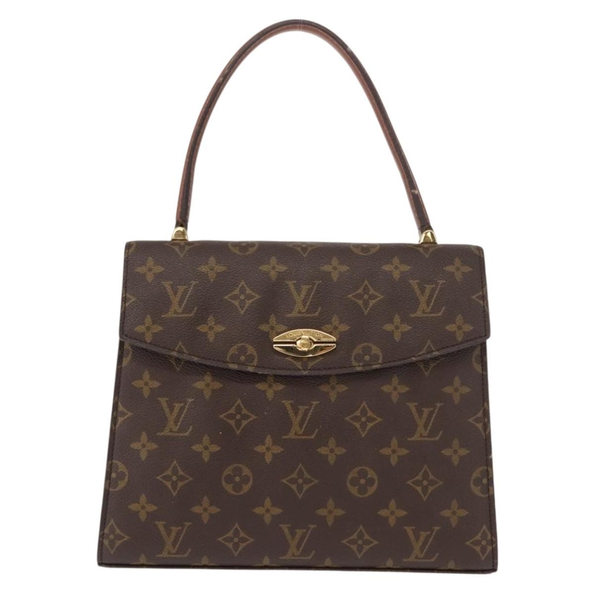 Louis Vuitton Malesherbes Handbag Monogram Canvas, BROWN, CANVAS, Handbag