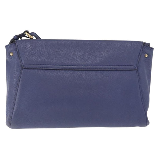 Salvatore Ferragamo Abbey Shoulder Bag Leather, NAVY, LEATHER, Shoulder bag