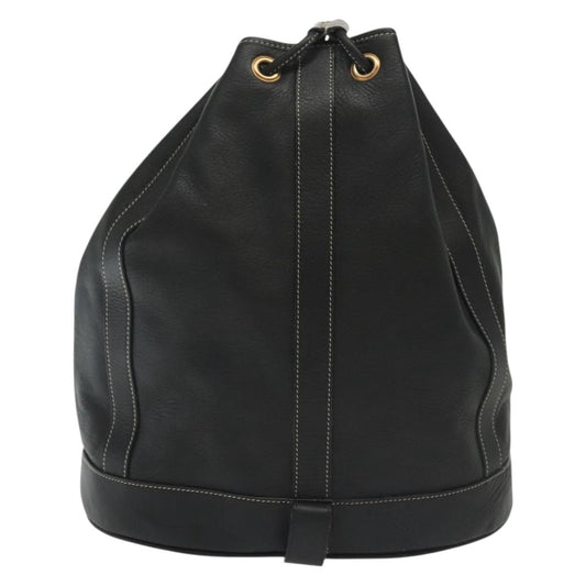 Bally Vintage Shoulder Bag Leather, BLACK, LEATHER, Shoulder bag