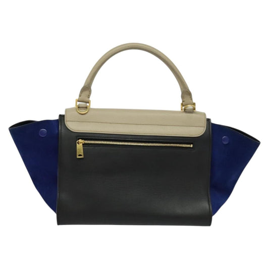 Celine Tricolor Trapeze Bag Leather, BEIGE, LEATHER, Handbag
