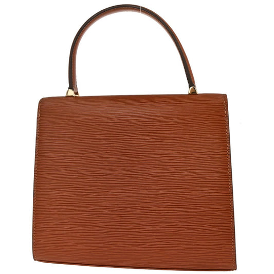 Louis Vuitton Malesherbes Handbag Epi Leather, BROWN, LEATHER, Handbag