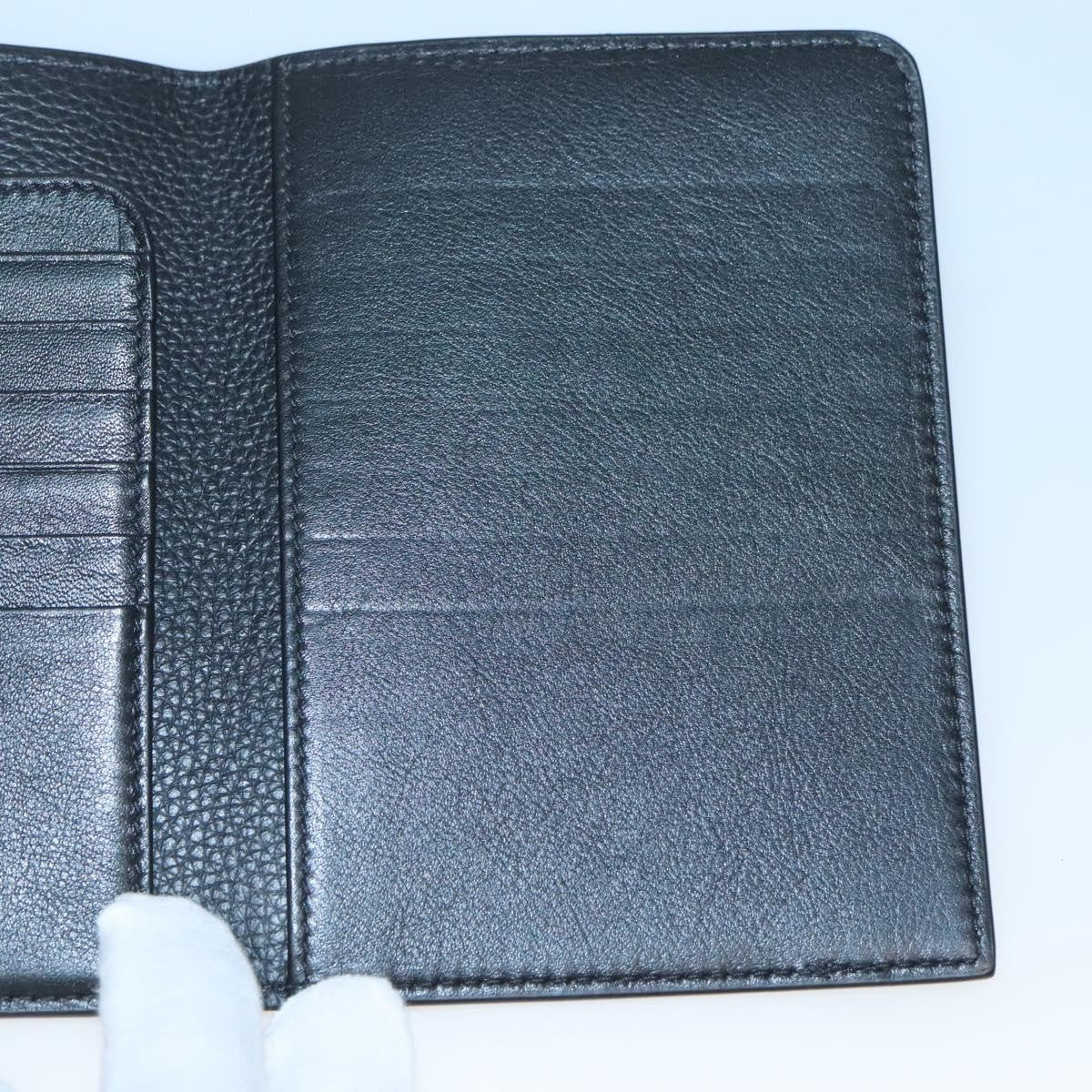 Christian Dior Bifold Card Holder Leather, BLACK, LEATHER, Card Holders