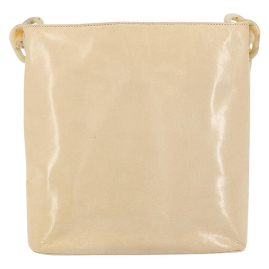 Prada Vintage Shoulder Bag Leather, BEIGE, LEATHER, Shoulder bag
