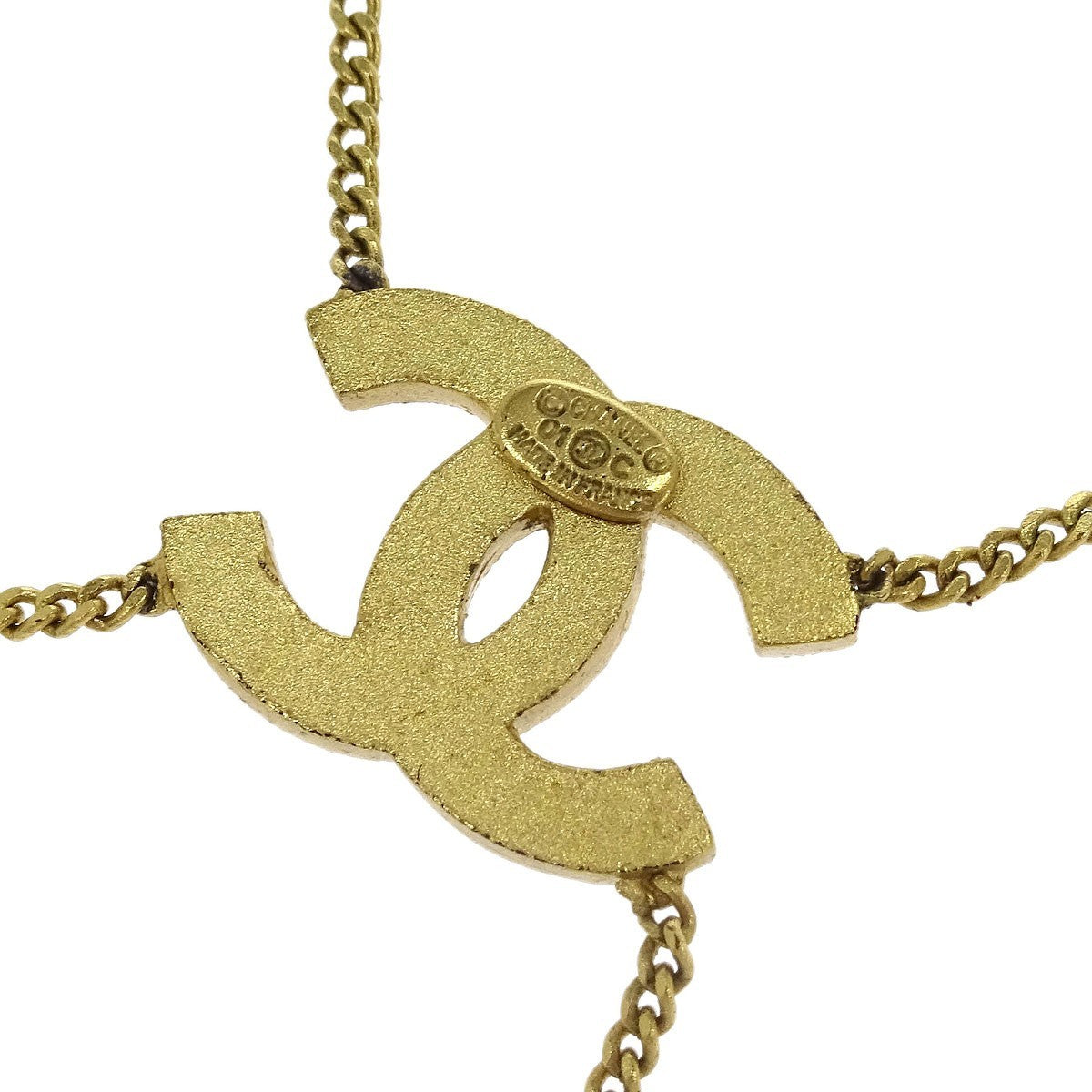Chanel CC No.5 Pendant Necklace Metal with Crystals, GOLD, GOLD_PLATED, Pendant & Charms