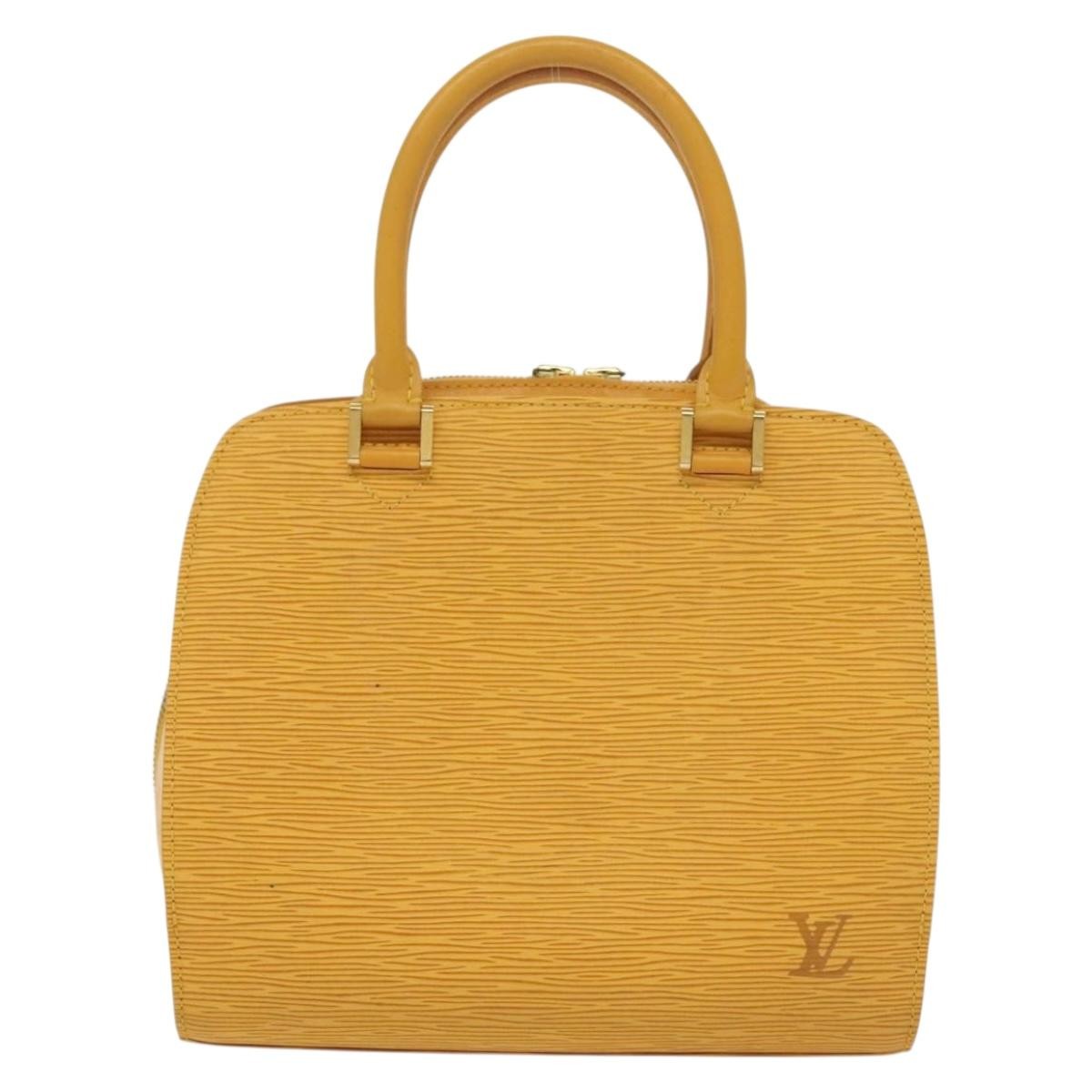 Louis Vuitton Pont Neuf Handbag Epi Leather, YELLOW, LEATHER, Handbag