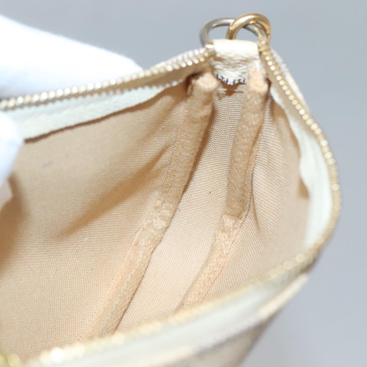 Louis Vuitton Pochette Accessoires Damier, WHITE, CANVAS, Clutche & pouche