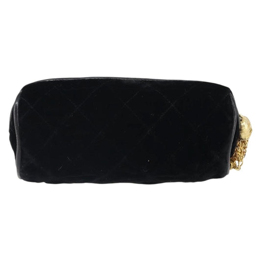 Chanel Vintage gripoix Clutch Velvet, Black, Velvet, Clutch
