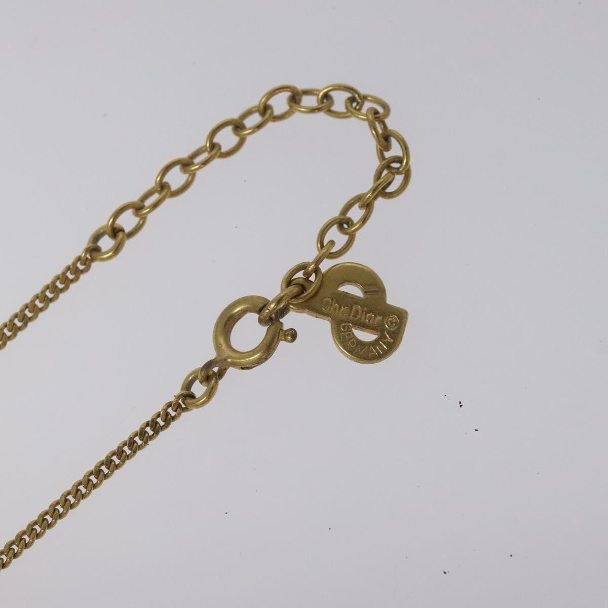 Christian Dior CD Pendant Necklace Metal, GOLD, METAL, Necklace
