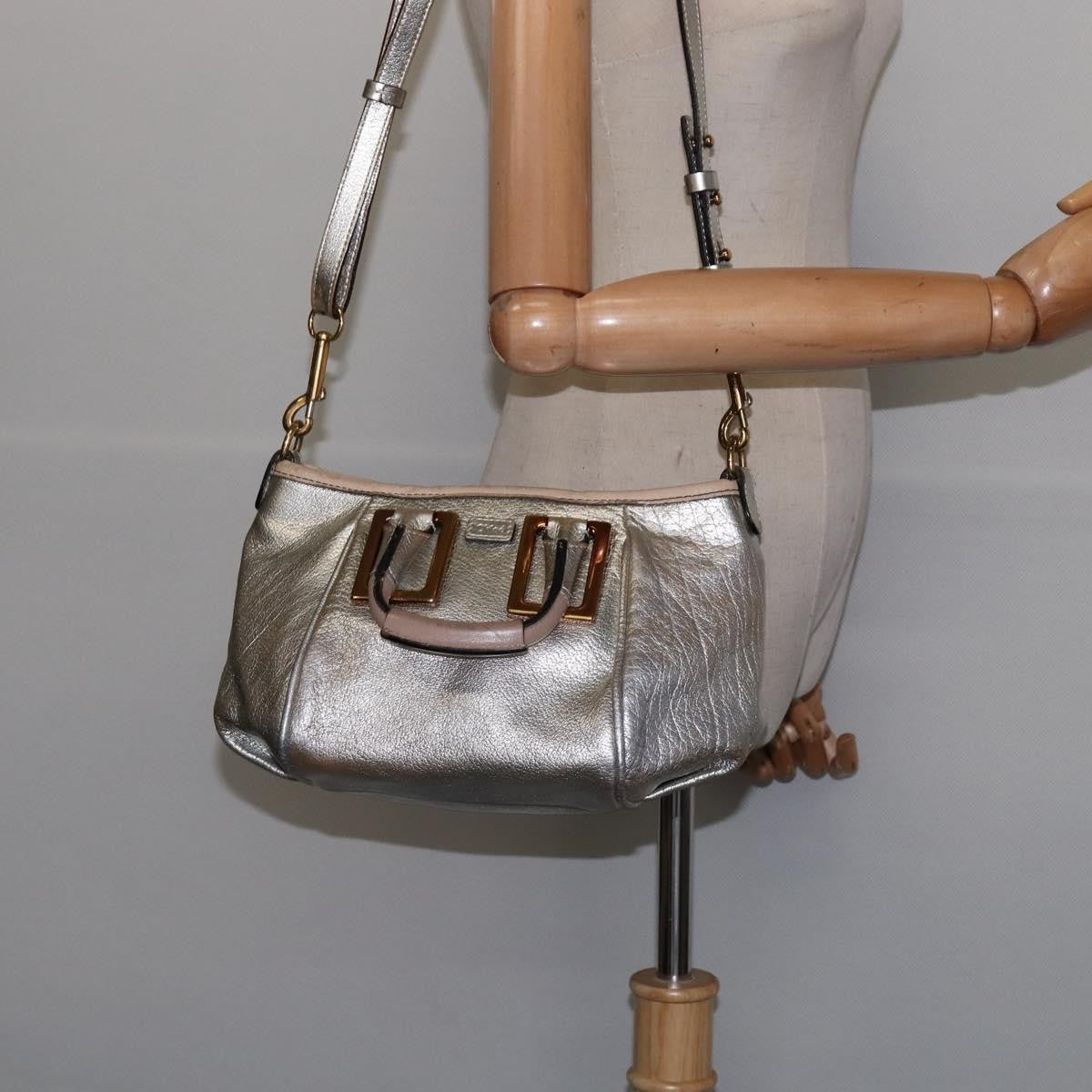 Chloe Paddington Lock Handbag Leather, SILVER, LEATHER, Handbag
