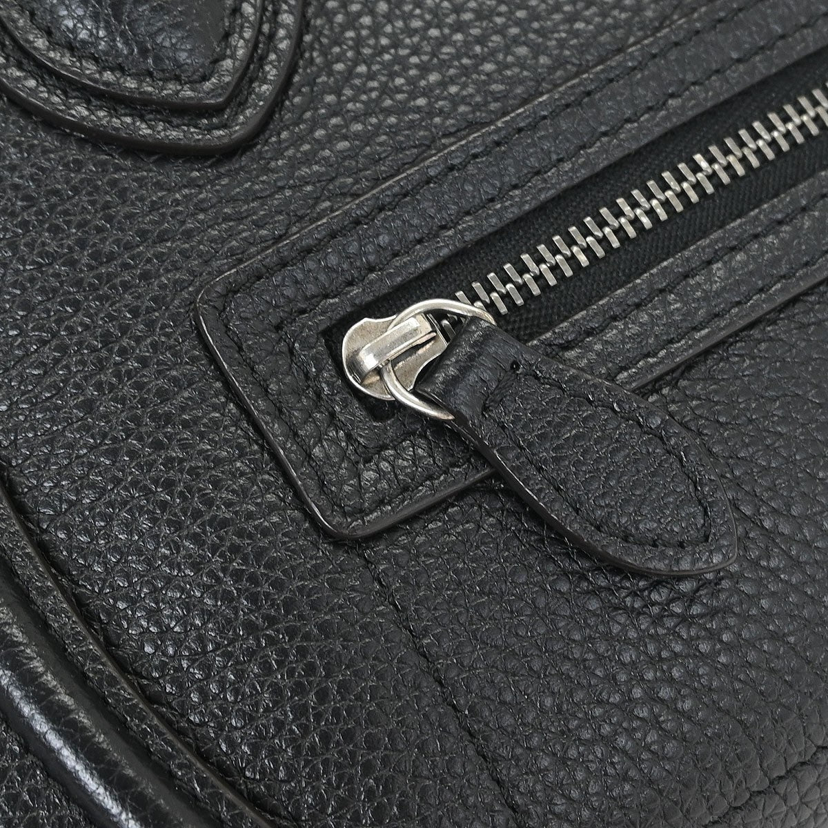 Celine Luggage Bag Grainy Leather, BLACK, LEATHER, Handbag