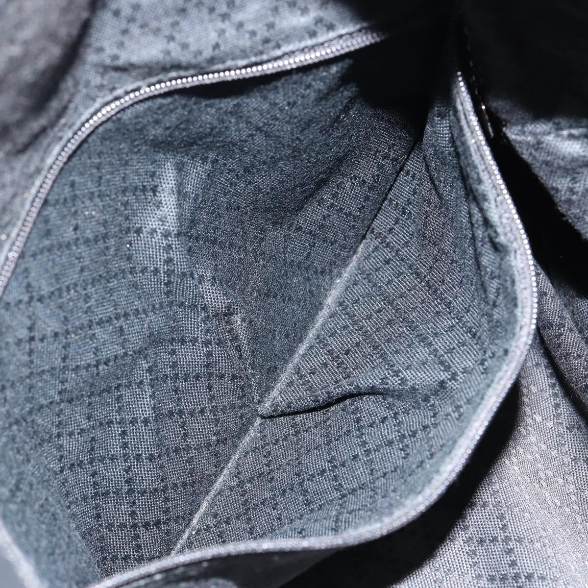 Gucci Vintage Bamboo Handle Open Hobo Nylon, BLACK, NYLON, Handbag