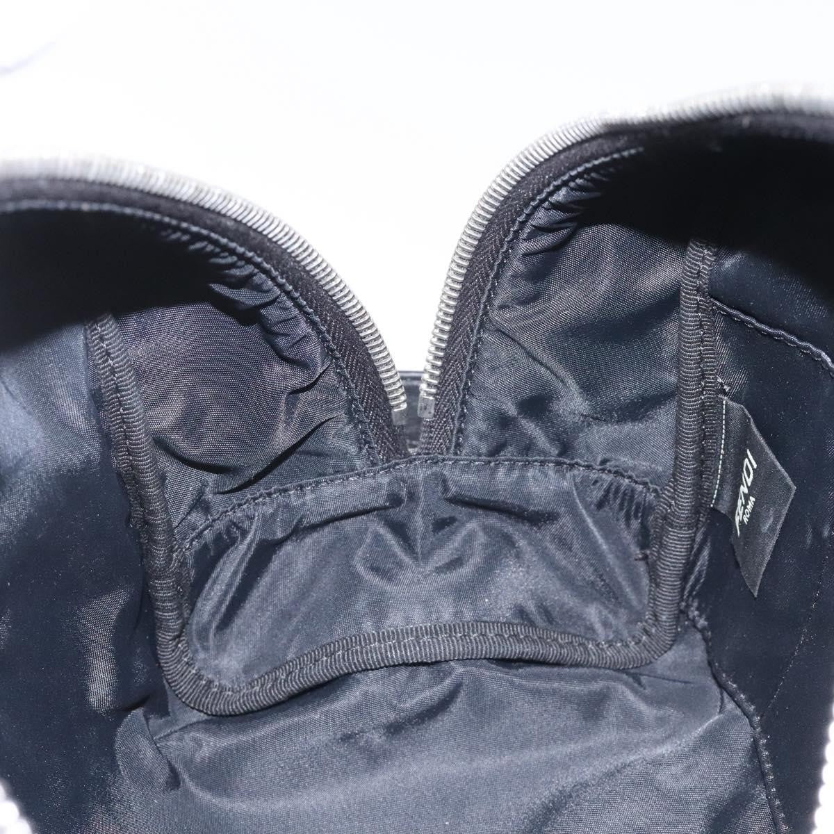 Fendi Toiletry Pouch Zucca Canvas, BLACK, CANVAS, Clutche & pouche