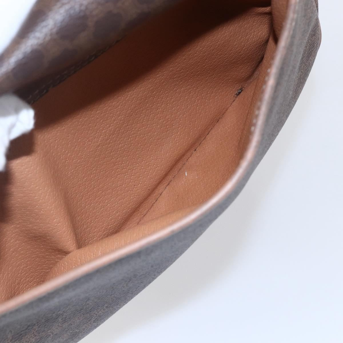 Celine Macadam Shoulder Bag PVC Leather, BROWN, CANVAS, Shoulder bag