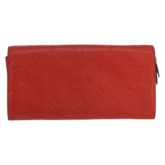 Louis Vuitton Sarah Wallet NM Monogram Empreinte Leather, ORANGE, LEATHER, Wallets