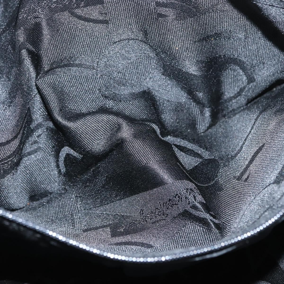 Salvatore Ferragamo Vala Shoulder Bag Nylon, BLACK, NYLON, Shoulder bag
