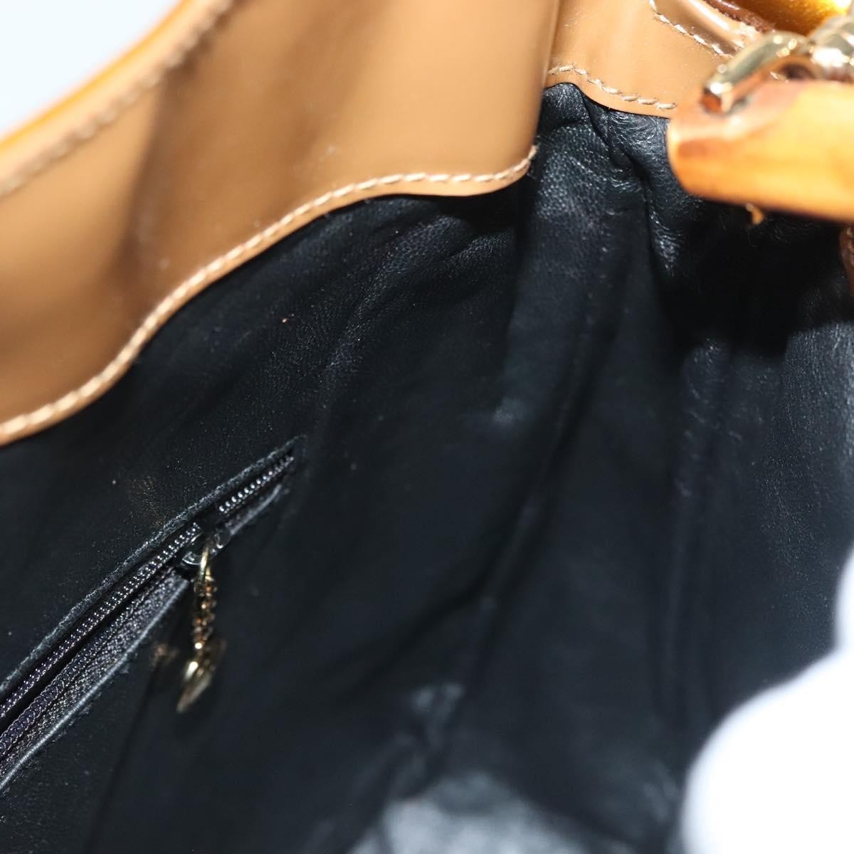 Gucci Vintage Bamboo Handle Bag Patent leather, GOLD, PATENT_LEATHER, Handbag
