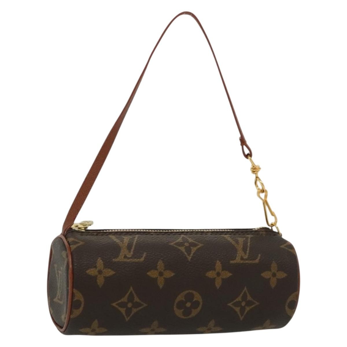 Louis Vuitton Papillon Pochette Monogram Canvas, BROWN, CANVAS, Handbag